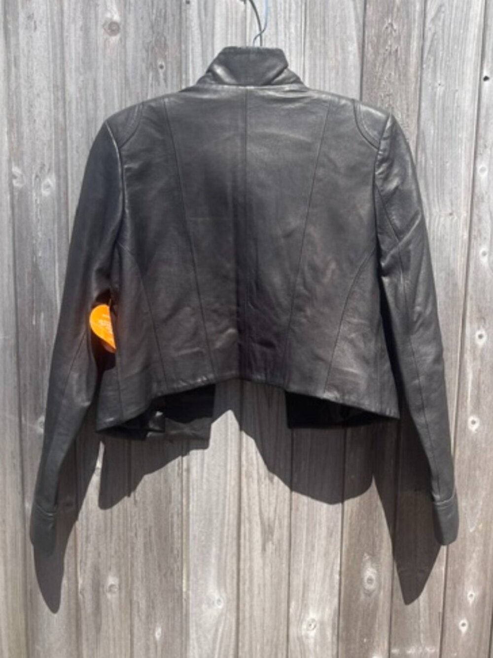 Luxurious Black Leather Cropped Jacket – new with tags - Picture 2 of 10